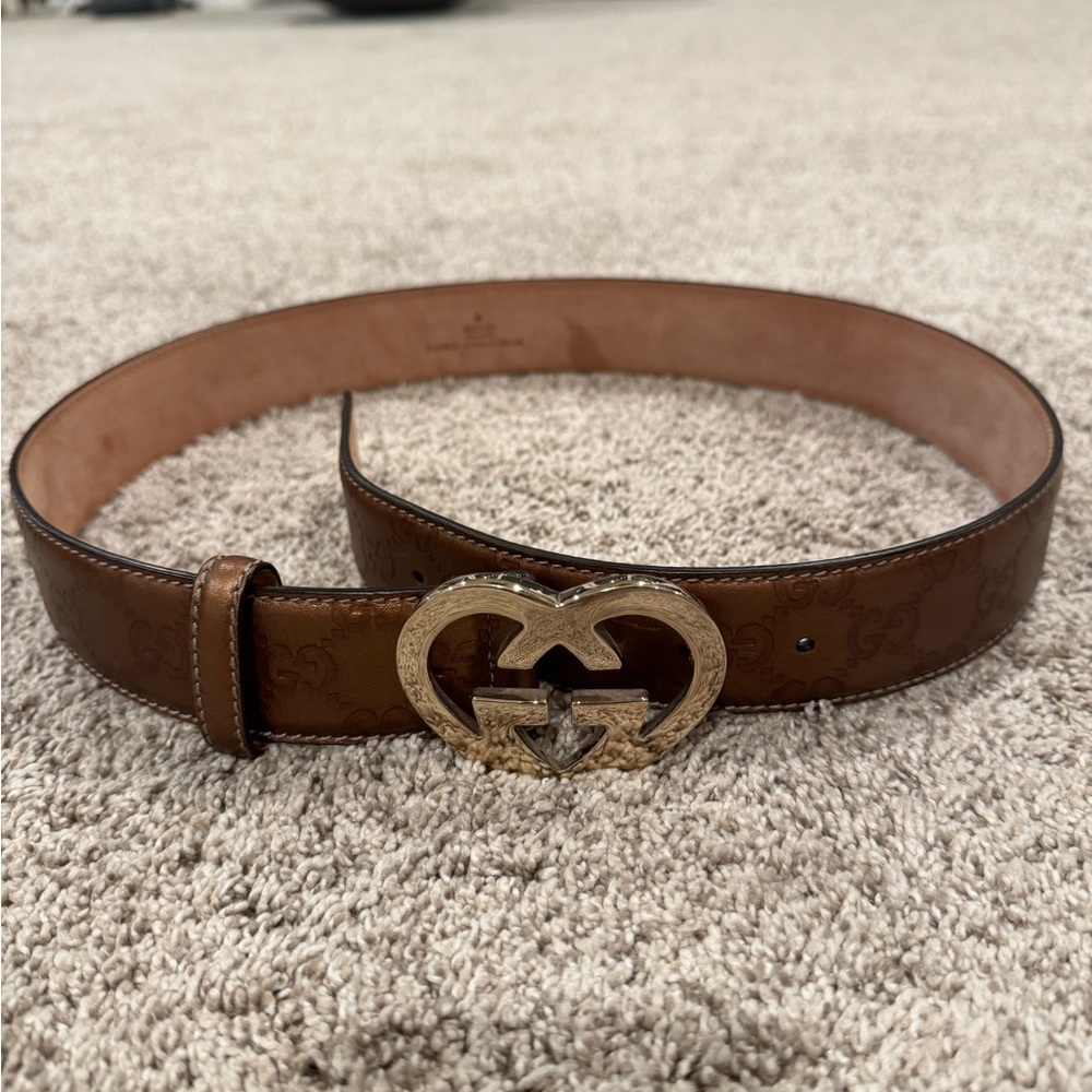 Gucci Tan Leather Belt